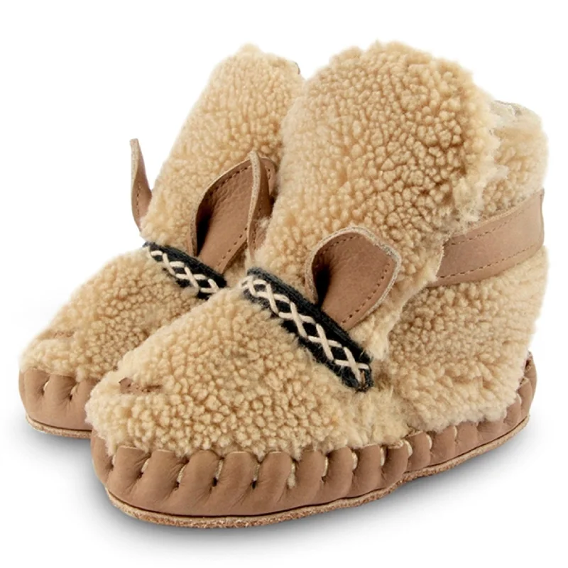 Ultra-Light Casual Shoes Donsje Baby Kapi Exclusive Lining Alpaca Beige Curly