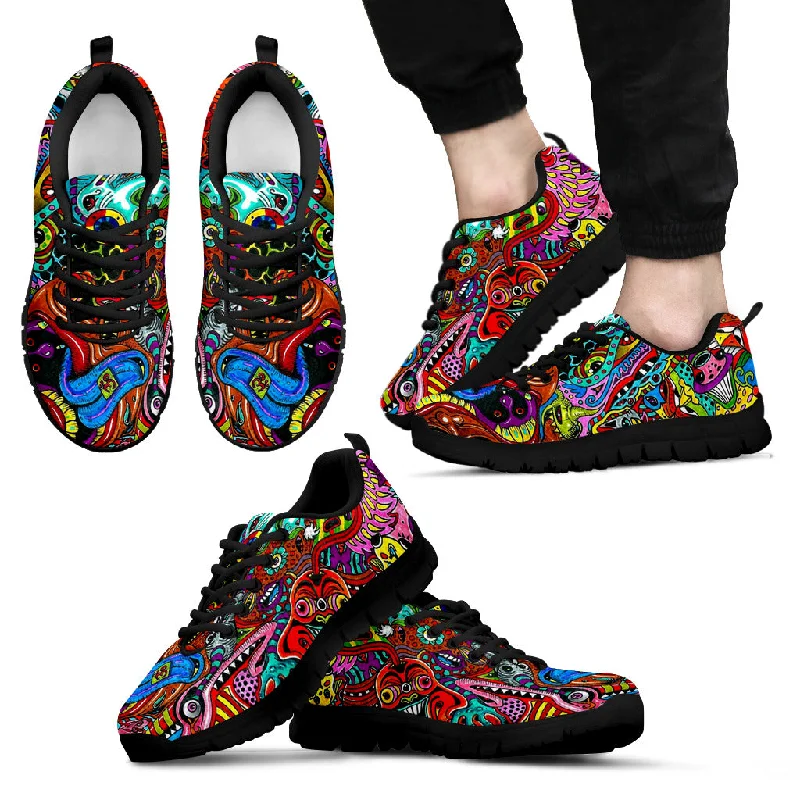 Breathable Street Sneakers Psychedelic Art Sneakers Running Shoes