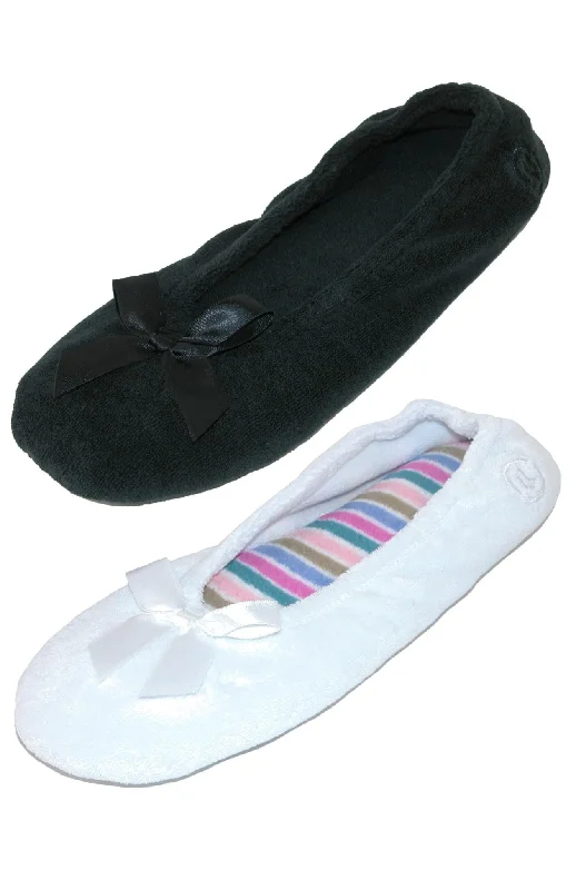 Trendy Walking Sneakers Women's Terry Classic Ballerina Slippers (Pack of 2)