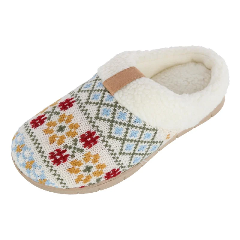 Flexible Everyday Sneakers Women's Heritage Fairisle Knit Hoodback Slipper