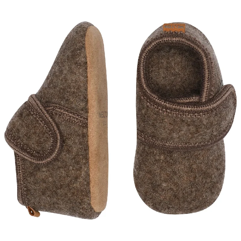 Non-Skid Sneakers MELTON Wool Slippers Classic Denver Melange