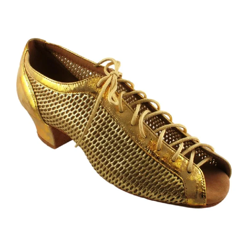Lightweight Mesh Running Shoes Practice Dance Shoes, Raspiro, Marble Gold Mesh and Leather