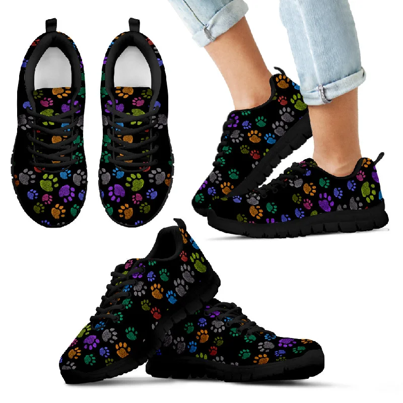 Quick-Dry Running Shoes Colorful Dog Paws