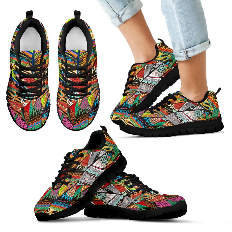 Stylish Slip-On Shoes Colorful Feathers