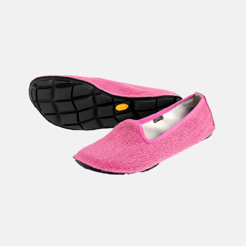 Non-Slip Running Shoes Vibram OneQ Slipon Velvet Women's Casual Shoes -Magenta