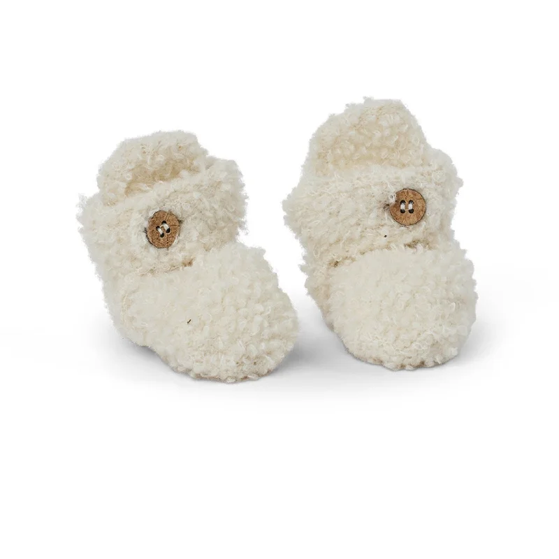 Modern Loafers Smallstuff Off White Booties Bouclé Merino Wool