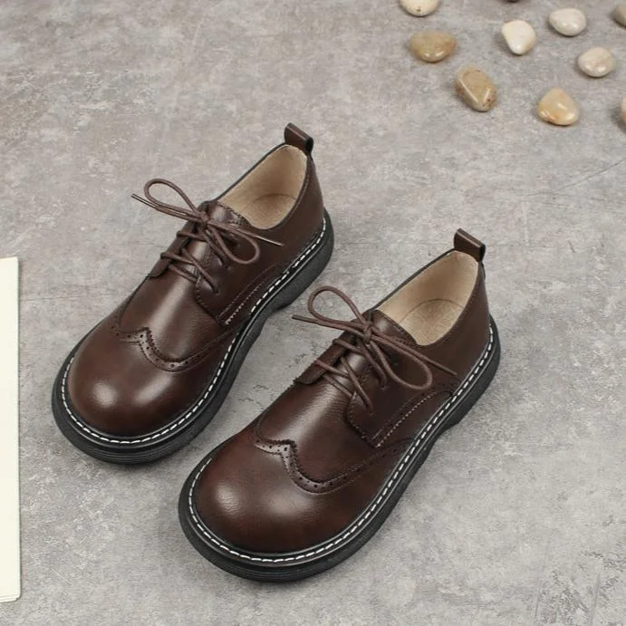Fashion Running Shoes Womens Wide Toe Box Brogue Style Oxford Shoes