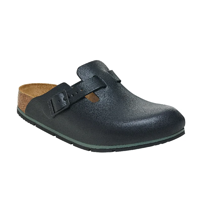 Anti-Slip Running Shoes Boston Pro Black PU Coated Natural Leather