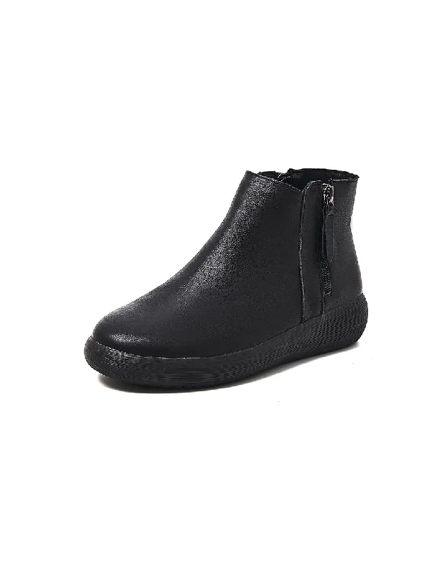 Lightweight Fashion Shoes Comfort Bouncing Sole Soft Leather Ankle Boots 35-42