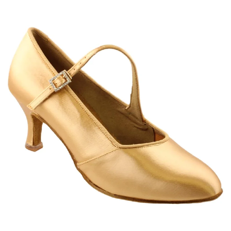 Quick-Dry Sport Shoes Women's Standard Dance Shoes, Model 149, Heel EH10, Tan 2