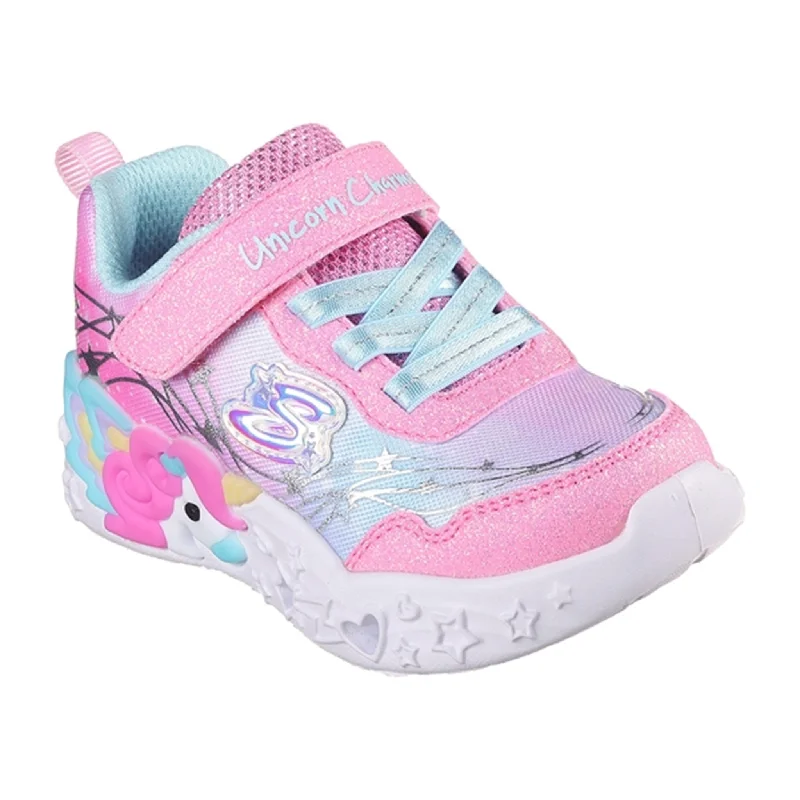 Modern Sport Sneakers Skechers Unicorn Dreams Ombre Print & Star Shoe Pink Turquoise