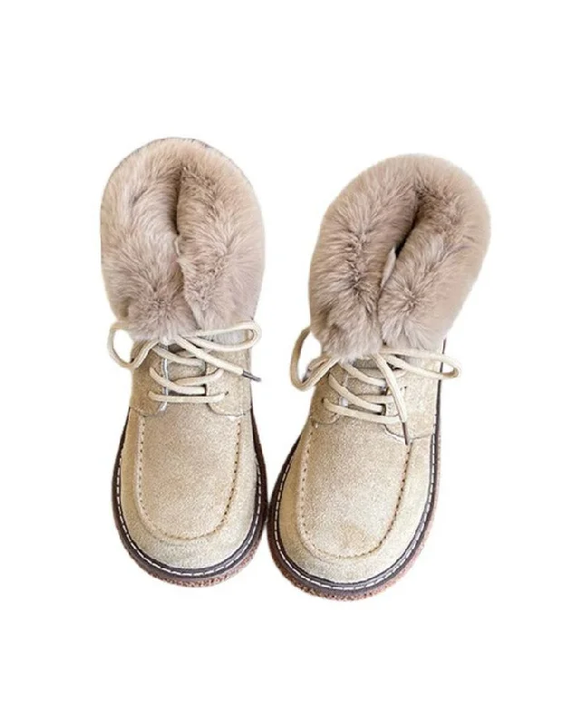 Breathable Comfort Shoes Winter Comfortable Suede Fur Boots