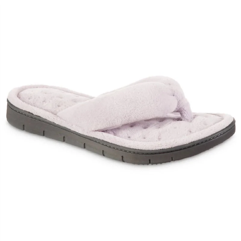 Sporty Slip-On Sneakers Women's Recycled Aster Thong Slipper In Thistle