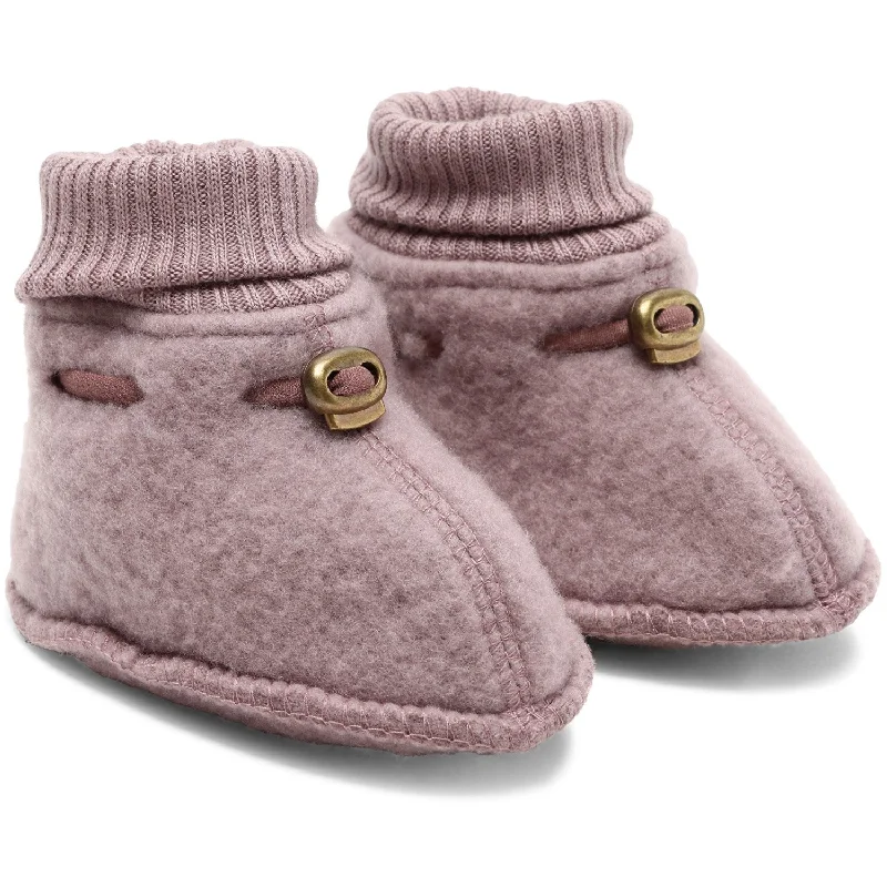 All-Day Wear Shoes Mikk-Line Twilight Mauve Wool Footies