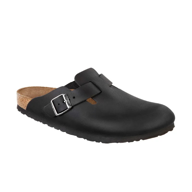 Trendy Athletic Shoes Boston Black Oiled Leather