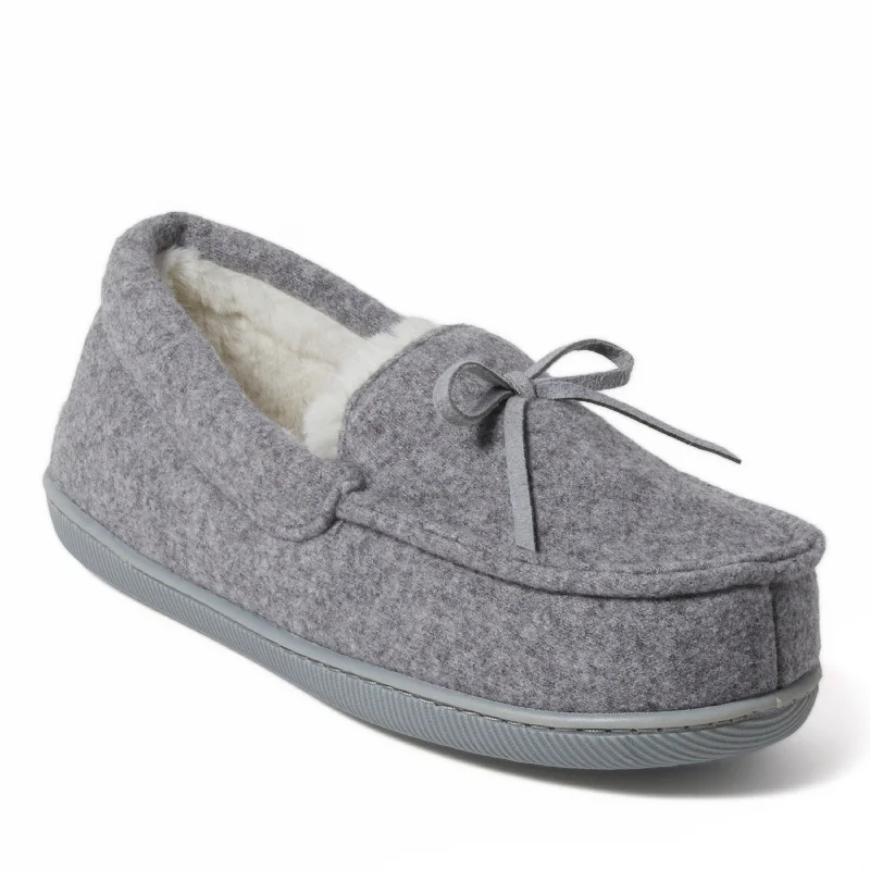 Slip-Resistant Casual Shoes Dearfoams Women's Hayes Soft Knit Moccasin House Shoe Slipper