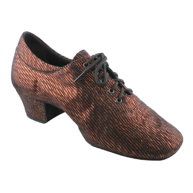 Minimalist Casual Sneakers Practice Dance Shoes, 1205 Flexi, Leather, Black with Bronze