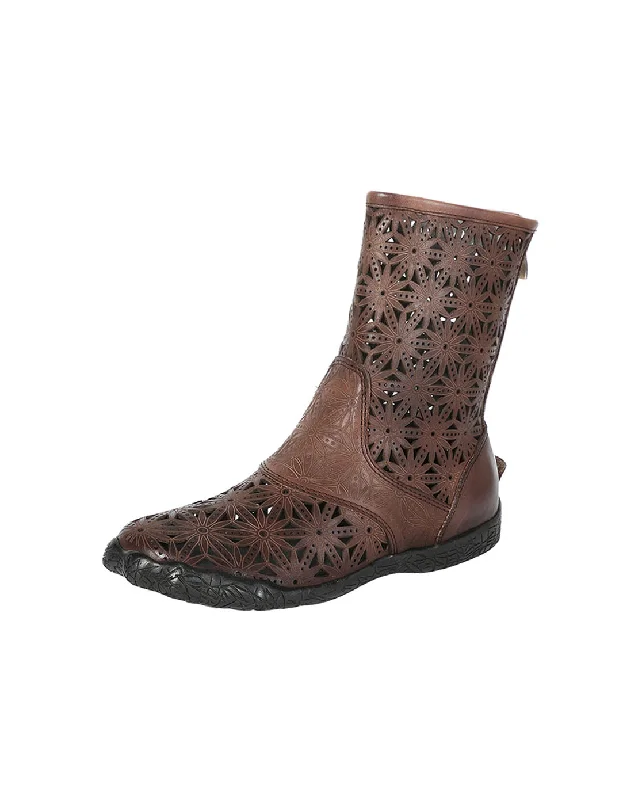 Airy Walking Shoes Handmade Leather Retro Hollow Summer Boots