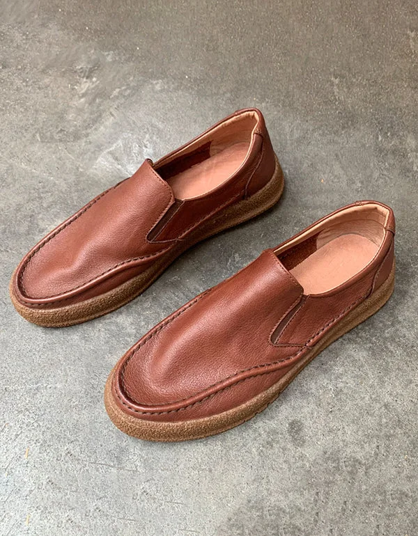 All-Day Wear Shoes Men's Retro Leather Comfortable Slip-on Loafers
