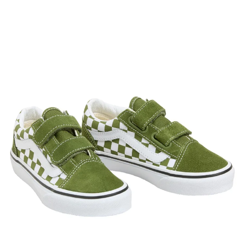 Trendy All-Day Sneakers VANS COLOR THEORY CHECKERBOARD PESTO Old Skool Neutral Checkerboard