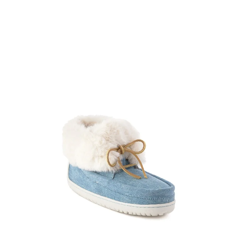 Soft Leather Shoes Micro Mukluk Denim
