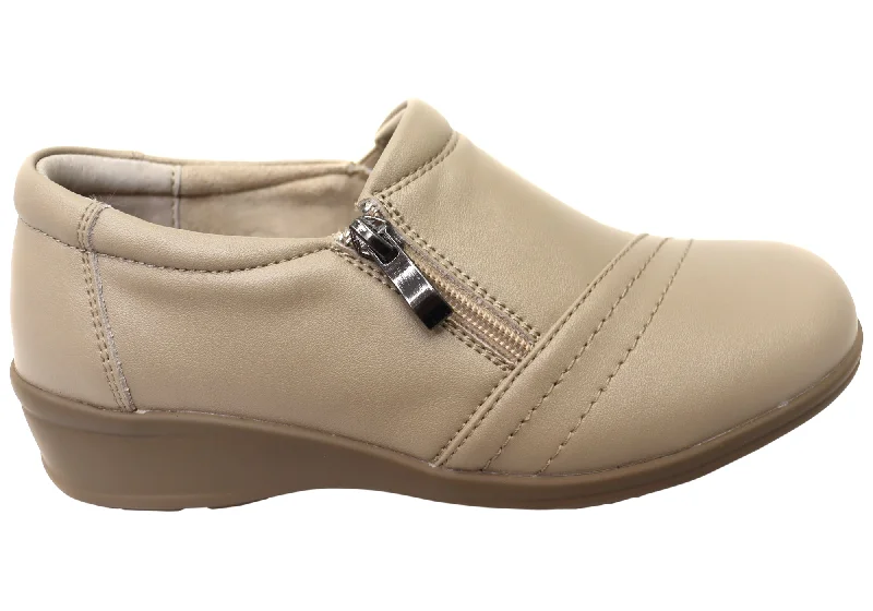 Non-Skid Sneakers Scholl Orthaheel Leanne Womens Supportive Leather Comfort Shoes