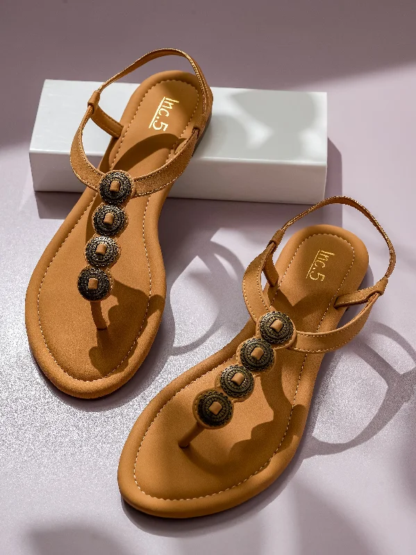 Stylish Slip-On Shoes Women Beige Open Toe Flats