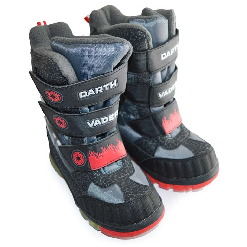 Trendy Walking Sneakers Kids Shoes Boys Light-up Star Wars Darth Vador Winter Snow Boots - 31131