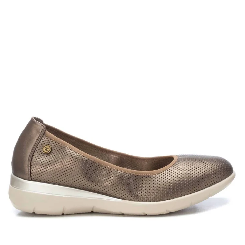 All-Day Wear Shoes Women's Flat Ballerina In Bronze