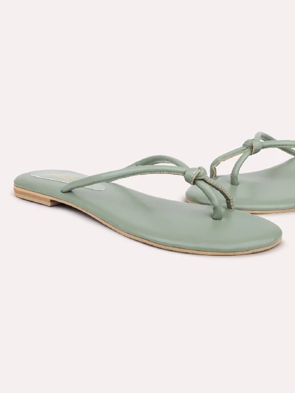 Airy Sport Shoes Women Green One Toe Flats