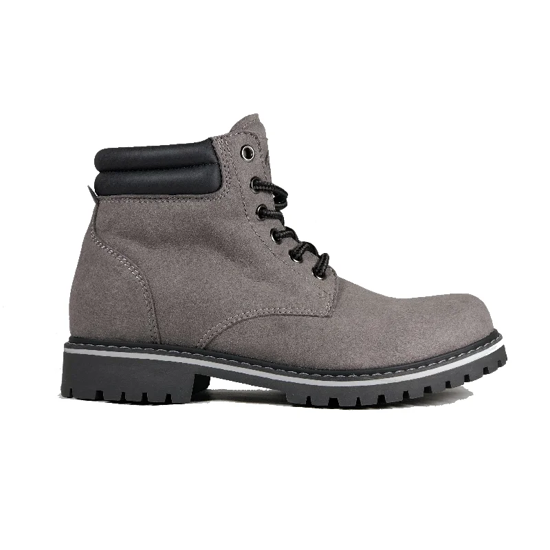 Airy Sport Shoes 'Lennox' lace-up work boot for women by Zette Shoes - Grey