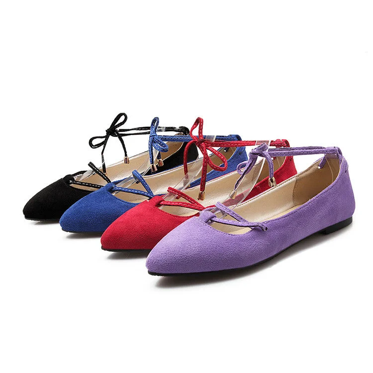 Fashion Running Shoes Women Pointed Toe Velvet Pumps Flats Shoes