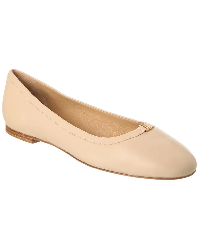 Comfy All-Season Shoes Chloé Lauren Leather Ballerina Flat