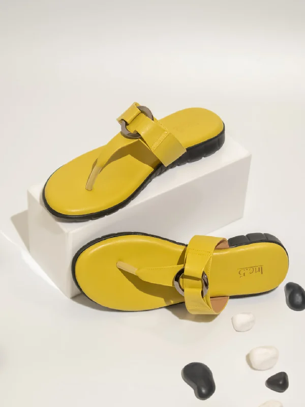 Lightweight Sport Sneakers Women Yellow Open Toe Flats