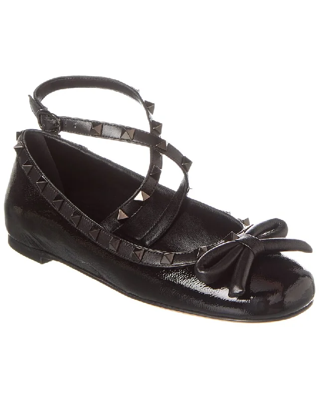 Shockproof Running Sneakers Valentino Rockstud Patent Ballet Flat