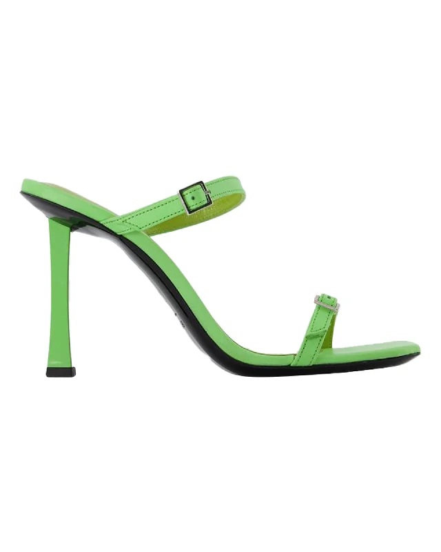 Soft Sole Casual Shoes Flick Mule - By Far - Green - Leather