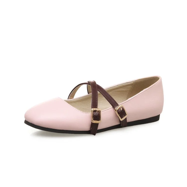 Slip-Resistant Casual Shoes Women Solid Color Square Toe Cross Strap Ballet Flat Shoes Slip-Resistant Casual Shoes Women Solid Color Square Toe Cross Strap Ballet Flat Shoes