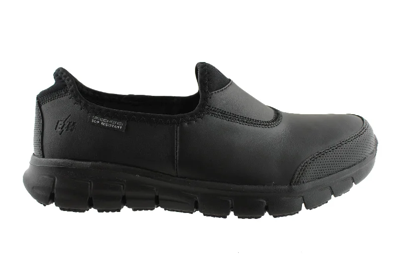 Fashion Casual Sneakers Skechers Womens Sure Track Slip Resistant Comfort Leather Work Shoes