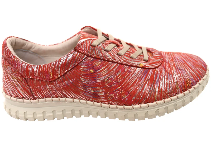 Travel-Ready Sneakers Orizonte Hazel Womens European Comfortable Leather Lace Up Shoes Travel-Ready Sneakers Orizonte Hazel Womens European Comfortable Leather Lace Up Shoes
