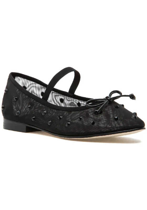 Breathable Loafers Releve Mary Jane Ballet Flat In Black