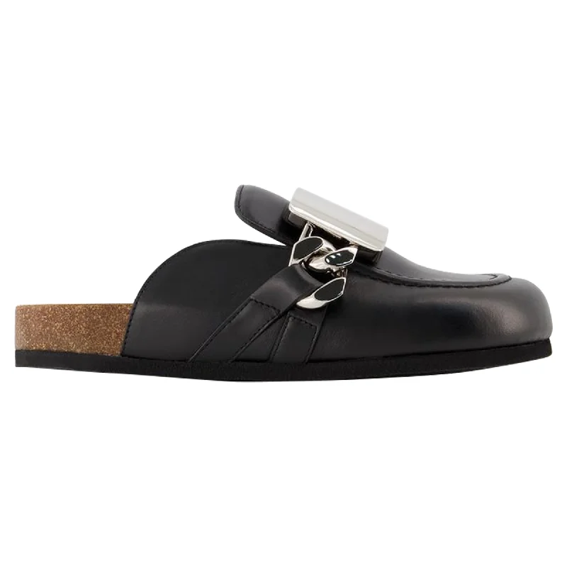 Streetwear Casual Shoes Gourmet Loafers - J.W. Anderson - Black - Leather