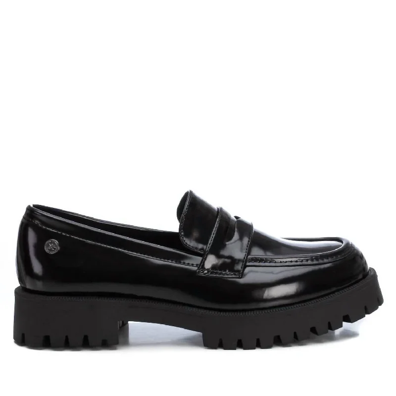 Modern Loafers Women's Flat Shoes In Black
