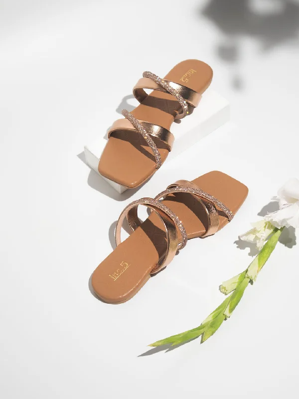 Airflow Sneakers Women Rose gold Open Toe Flats