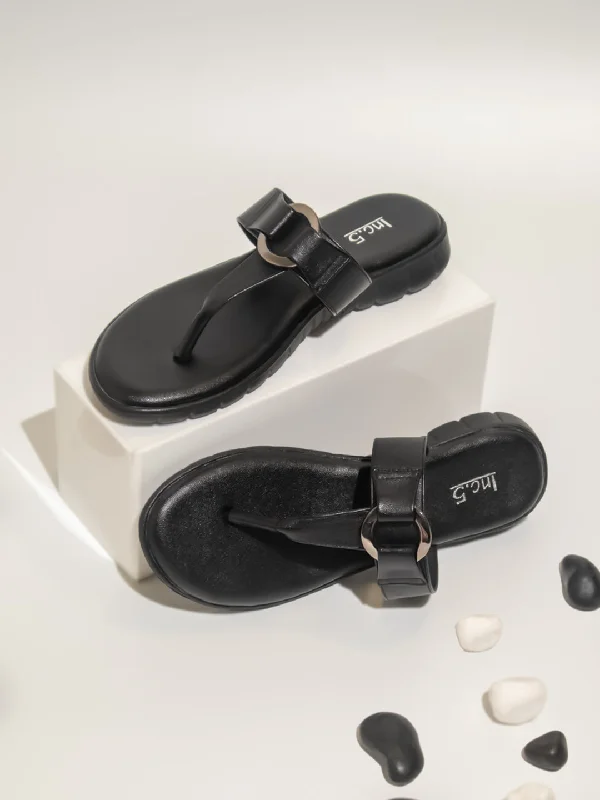 Airy Sport Shoes Women Black Open Toe Flats