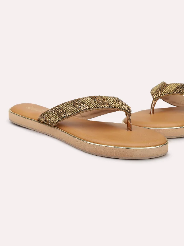 Stylish Street Shoes Women Antique Ethnic One Toe Flats