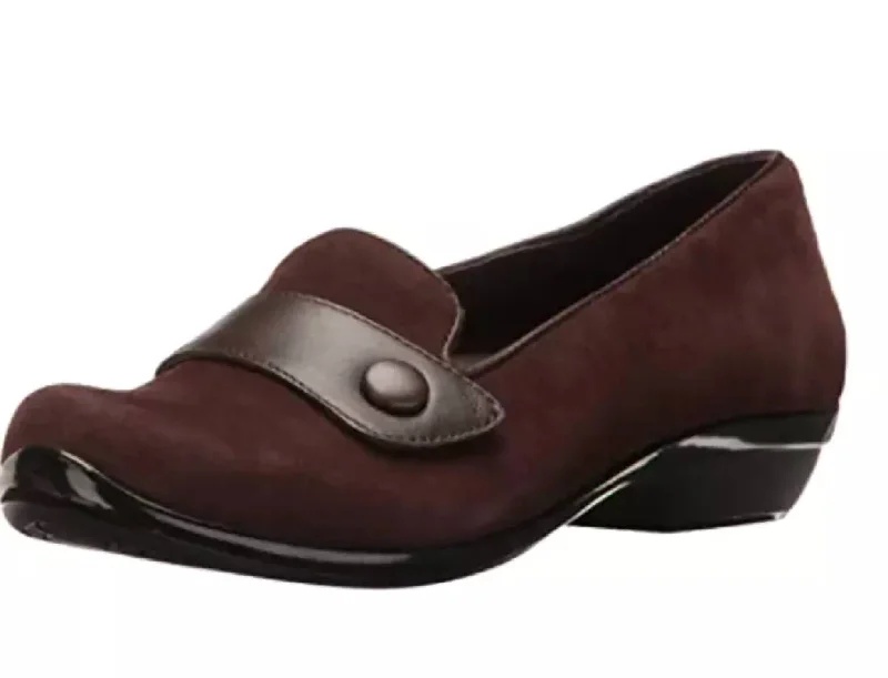 Stylish Running Shoes Women's Olena Flat In Brown Suede
