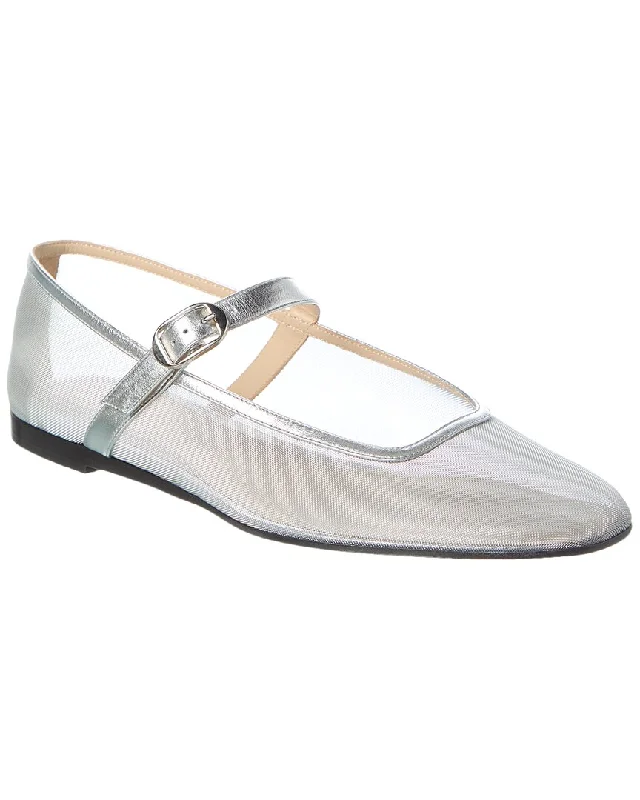Slip-Resistant Casual Shoes Le Monde Beryl Mesh & Leather Mary Jane