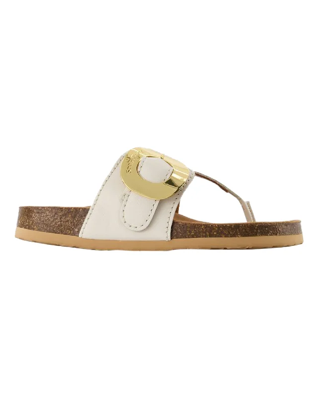Ultra-Light Mesh Shoes Chany Fussbett Mules - See By Chloe - Natural - Leather