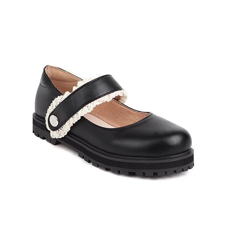 Sporty Slip-On Sneakers Women Lolita Flats Mary Jane Shoes