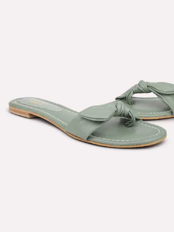 Modern Sport Sneakers Women Green One Toe Flats